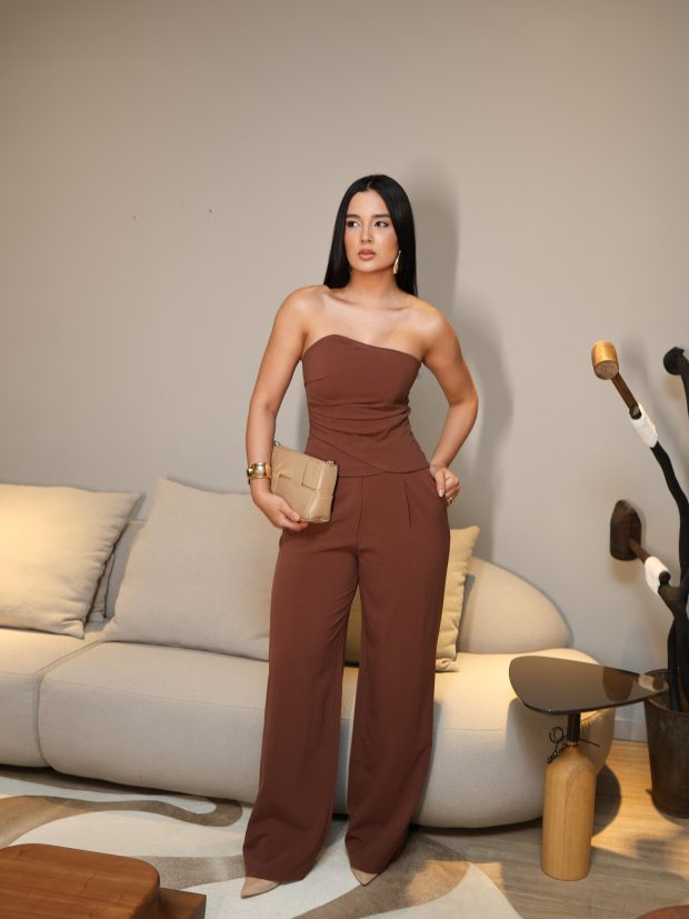 Conjunto Damaris Marrom