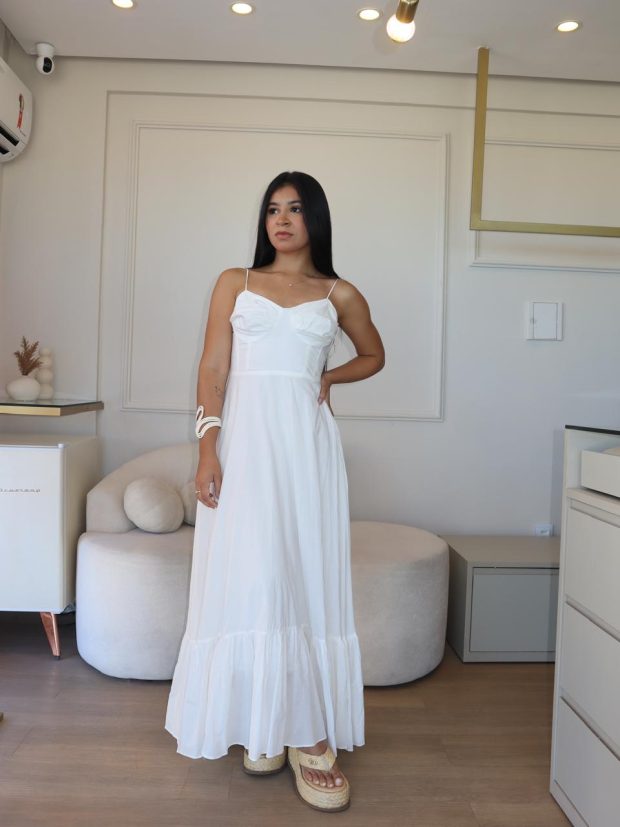 Vestido Carol Longo Branco