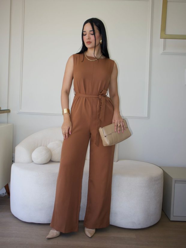 Macacão Mirela Marrom