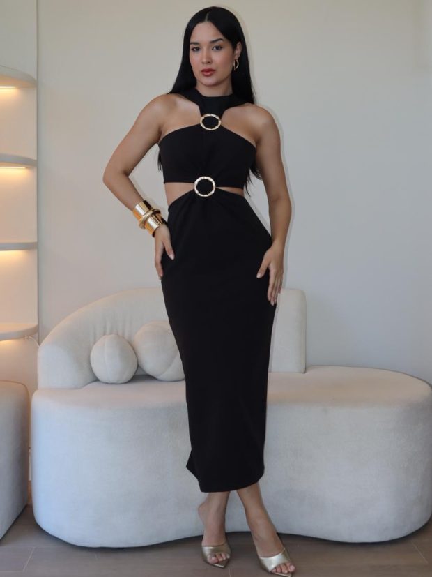 Vestido Lunna Mídi Preto