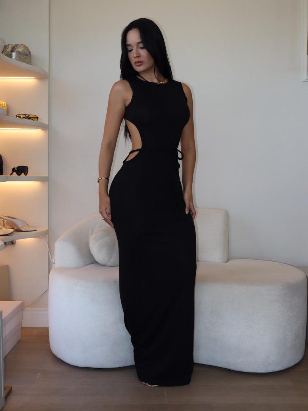 Vestido longo Regata Preto