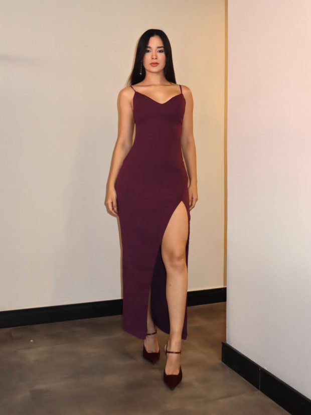 Vestido Esmeralda Midi Uva