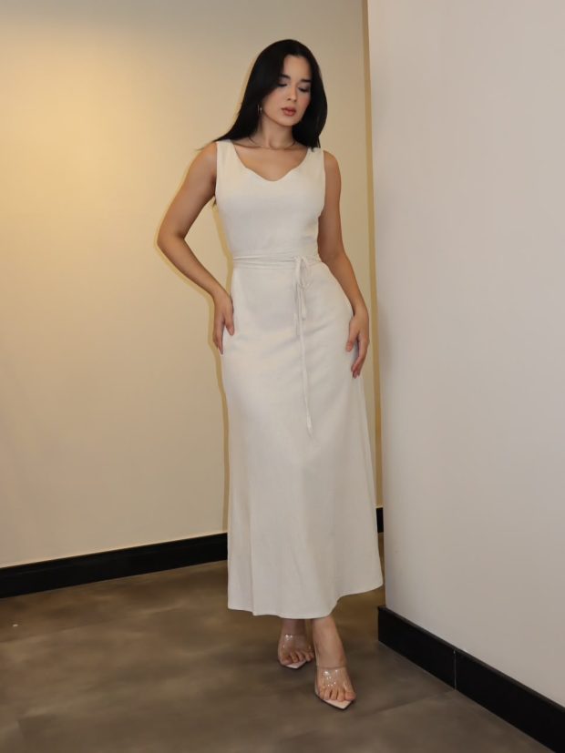Vestido Linho Off White
