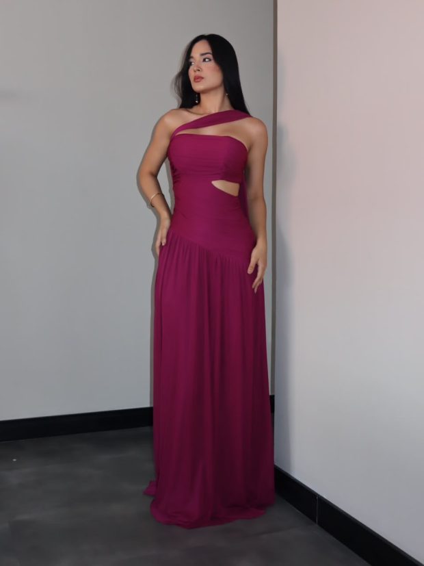 Vestido Flora Fúcsia