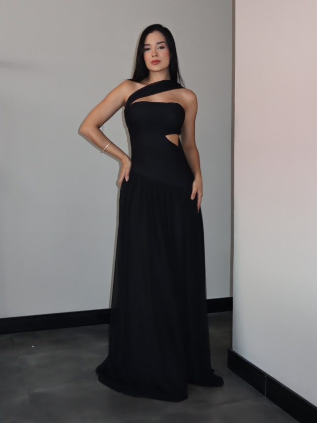 Vestido Flora Preto