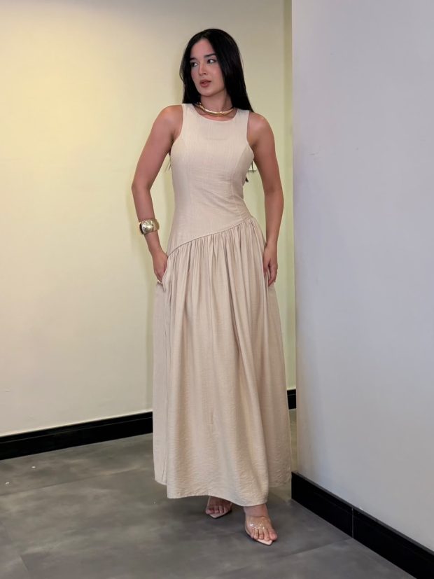 Vestido Safira Bege