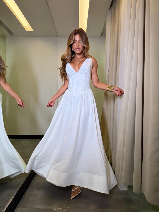 Vestido Longuete Off White
