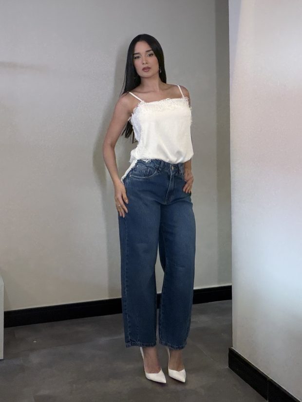 Calça Jeans Ballon